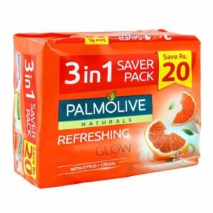 Palmolive Refreshing Glow Naturals Bar Soap Saver Pack 3 Pieces x 98g